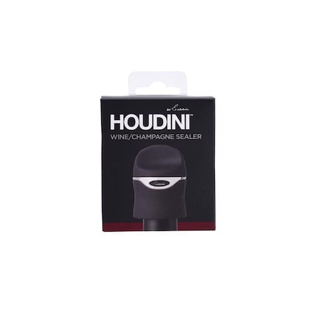 Houdini Houdini Black Plastic/Silicone Champagne Sealer 5273272